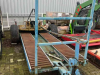 Remorque à bâche pour transport / Remorque de récolte trainé  Eigenbouw Kisten Rollenwagen / Rollenkar