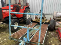 Remorque à bâche pour transport / Remorque de récolte trainé  Eigenbouw Kisten Rollenwagen / Rollenkar