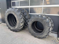 Roues, Pneus, Jantes, Barillets Jumelage Bridgestone 520/85R38 en 420/85R28 VX-TRACTOR