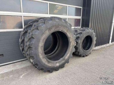 Roues, Pneus, Jantes, Barillets Jumelage Bridgestone 520/85R38 en 420/85R28 VX-TRACTOR