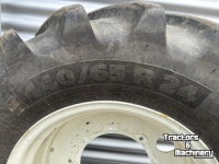 Roues, Pneus, Jantes, Barillets Jumelage Michelin Set Michelin Banden 540/65R34 & 440/65R24 Vaste Velgen