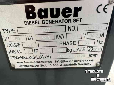 Groupes électrogènes Bauer bauer gfs -50