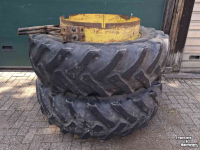 Roues, Pneus, Jantes, Barillets Jumelage Good Year 18.4R38 dubbellucht dubbele montage kuilbanden kuilwielen dubbelwiel dubbelband dubbelset m