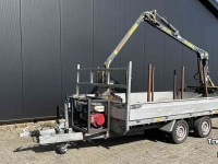 Remorque automobile jusqu’ à 3500 Kg  Aanhangwagen met bosbouwkraan