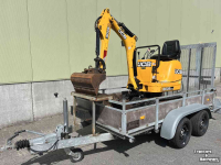 Mini pelleteuse JCB Micrograafmachine JCB 8008 CTS met machinetransporter