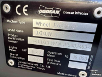 Pelles sur pneus Doosan DX140w-5