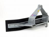 Rabot caoutchouc Qmac RSTL250 Rubberschuif 250 Tractor Cat II + lepelinsteek Erfschuif / Modderschuif / Mestschuif / Sneeuwschuif