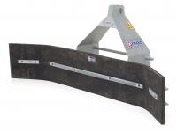 Rabot caoutchouc Qmac RSTL250 Rubberschuif 250 Tractor Cat II + lepelinsteek Erfschuif / Modderschuif / Mestschuif / Sneeuwschuif