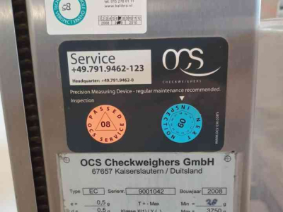 Peseuses  OCS Checkweighers Afweegapparatuur