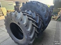 Roues, Pneus, Jantes, Barillets Jumelage Michelin 580/70R38 en 480/70R28 Omnibib