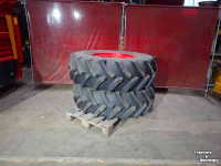 Roues, Pneus, Jantes, Barillets Jumelage Firestone 420/85R38 Performer & Michelin 480/80R42 AgriBIB
