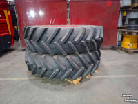Roues, Pneus, Jantes, Barillets Jumelage Firestone 420/85R38 Performer & Michelin 480/80R42 AgriBIB