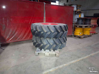 Roues, Pneus, Jantes, Barillets Jumelage Firestone 420/85R38 Performer & Michelin 480/80R42 AgriBIB