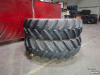 Roues, Pneus, Jantes, Barillets Jumelage Firestone 420/85R38 Performer & Michelin 480/80R42 AgriBIB