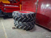 Roues, Pneus, Jantes, Barillets Jumelage Firestone 420/85R38 Performer & Michelin 480/80R42 AgriBIB