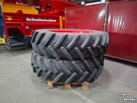 Roues, Pneus, Jantes, Barillets Jumelage Firestone 420/85R38 Performer & Michelin 480/80R42 AgriBIB