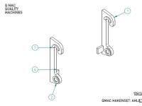 Autres matériel de terrassement et de chantier Qmac Aanlashaken voor AHLMANN voor type AZ 6 t/m AZ 85