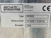 Basculeur de caisses Mechatec KK3500 1,6 kistenkantelaar 160 cm
