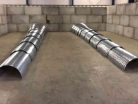 Système de ventilation d‘entrepot  Nieuwe voorraad!!! Tolsma Halfronde kanalen nieuw! TT12 t/m TT-01 = ca 20m storten!