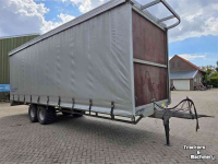 Remorque à bâche pour transport / Remorque de récolte trainé  V.d. Beucken Oogstwagen / Oogsttrailer / Zeilwagen