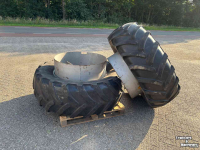 Roues, Pneus, Jantes, Barillets Jumelage Michelin 540/65R34 Dubbelucht