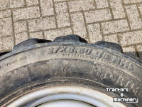 Roues, Pneus, Jantes, Barillets Jumelage Weidemann BKT + Trelleborg 27x8.50-15 Banden