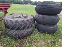 Roues, Pneus, Jantes, Barillets Jumelage Kleber 16.9 R 34 dubbellucht set