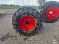 Roues, Pneus, Jantes, Barillets Jumelage Michelin 16.9R24 & 18.4R38 AgriBIB