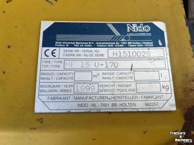 Balayeur Nido HF 15 U-170 Veegmachine diversen