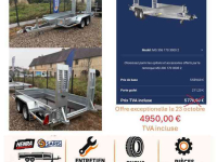 Remorque automobile jusqu’ à 3500 Kg Saris machine transporter
