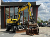 Pelles sur pneus Wacker Neuson EW 100 Airco Powertilt 3 Bakken Palletvork  Steunpoten