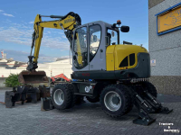 Pelles sur pneus Wacker Neuson EW 100 Airco Powertilt 3 Bakken Palletvork  Steunpoten