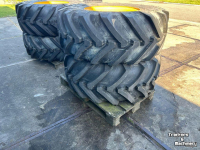 Roues, Pneus, Jantes, Barillets Jumelage Michelin Set 500/70-24  JCB 10-gaats 90%