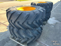 Roues, Pneus, Jantes, Barillets Jumelage Michelin Set 500/70-24  JCB 10-gaats 90%