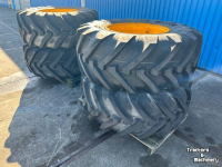 Roues, Pneus, Jantes, Barillets Jumelage Michelin Set 500/70-24  JCB 10-gaats 90%