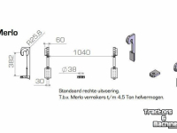 Autres pièces d’équipement et accessoires Qmac HAKENSET: MERLO 4500 KG