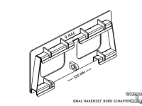 Autres pièces d’équipement et accessoires Qmac HAKENSET: SCHAFFER JCB BORD 520MM