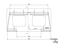 Autres pièces d’équipement et accessoires Qmac HAKENSET: SCHAFFER JCB BORD 520MM