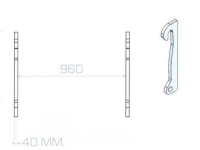 Autres pièces d’équipement et accessoires Qmac HAKENSET: VOLVO L50L60L70L90 BUDGET40MM