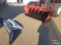 Rabot caoutchouc Qmac Rubberschuif 1.50 mtr met schepbak grijpklem