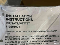 Tracteur New Holland Motorkoelvloeistof & transmissieolieverwarmer - 240 V Parts nr:719106064