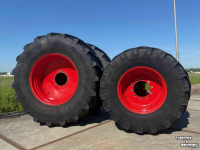Roues, Pneus, Jantes, Barillets Jumelage Trelleborg 710/70R38  &  600/65R28