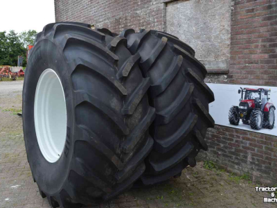 Roues, Pneus, Jantes, Barillets Jumelage Michelin 800/70r38 demontage