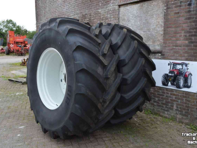 Roues, Pneus, Jantes, Barillets Jumelage Michelin 800/70r38 demontage