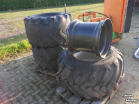 Roues, Pneus, Jantes, Barillets Jumelage Nokian 500/50-22.5
