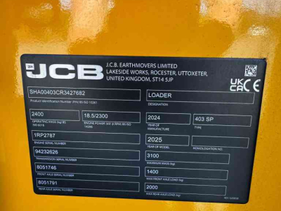 Chargeuse sur pneus JCB 403 SP