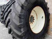 Roues, Pneus, Jantes, Barillets Jumelage Trelleborg Set TM900  800/70R38 op velg asgat 280/335/10gaats  48mm