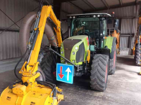 Combinaison faucheuse-aspirateur Claas Arion 530 Powershift Herder Musketier KA 180 maaiarm Veenhuis JVSK 6.000 opvangwagen