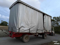 Remorque à bâche pour transport / Remorque de récolte trainé  Oogstwagen - Zeilenwagen 600x250 4 wiel gestuurd