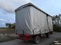 Remorque à bâche pour transport / Remorque de récolte trainé  Oogstwagen - Zeilenwagen 600x250 4 wiel gestuurd